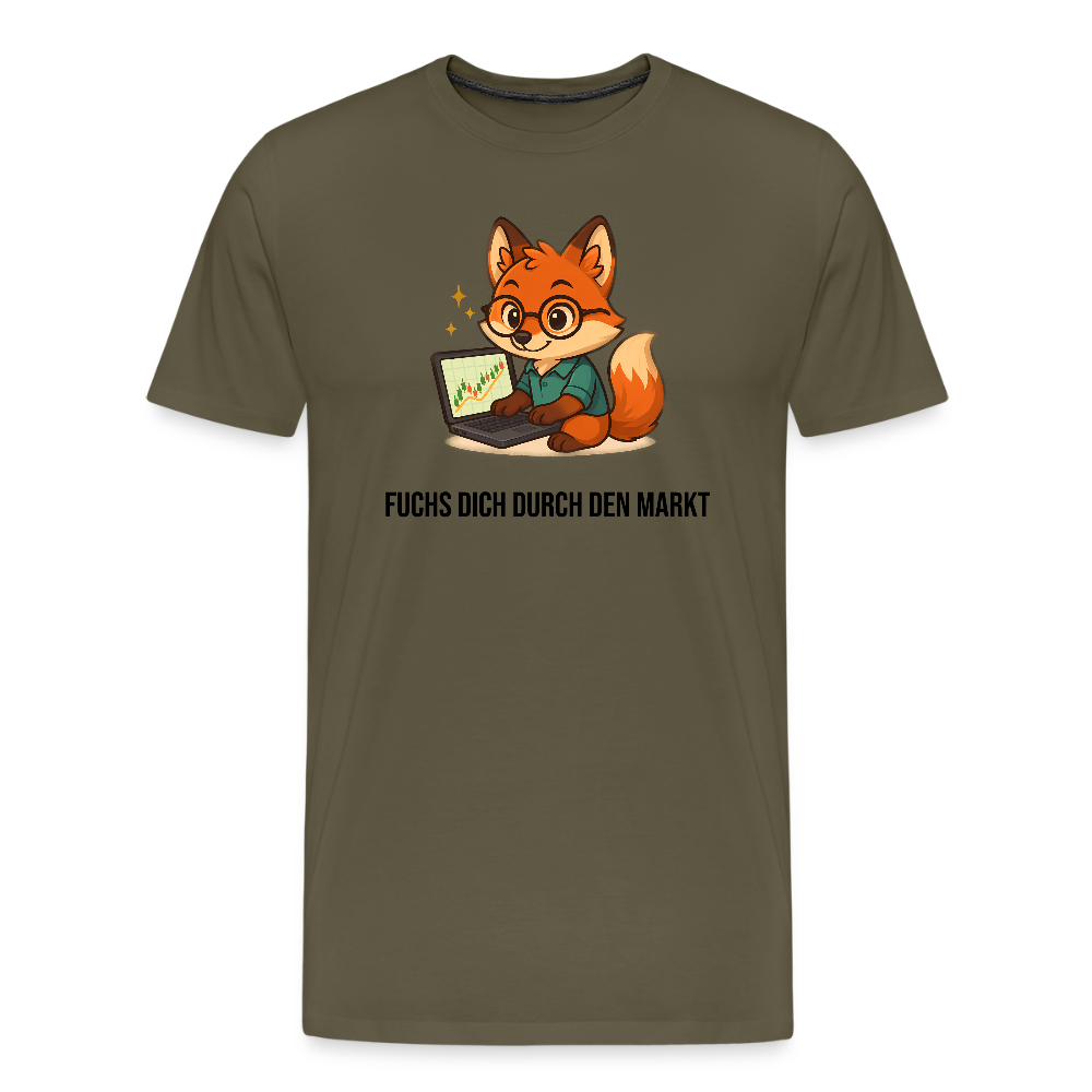Herren T-Shirt Fuchs dich durch den Markt - Khaki