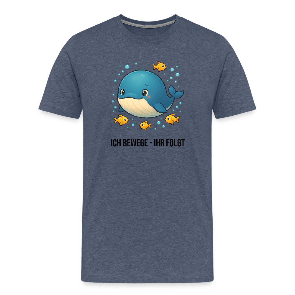 Herren T-Shirt Wal und Retailer - Blau meliert
