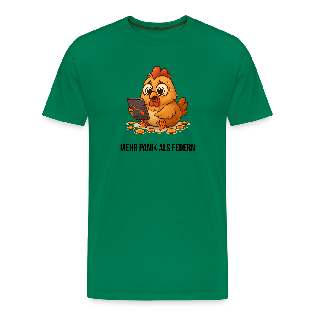 Herren T-Shirt Panisches Huhn - Kelly Green