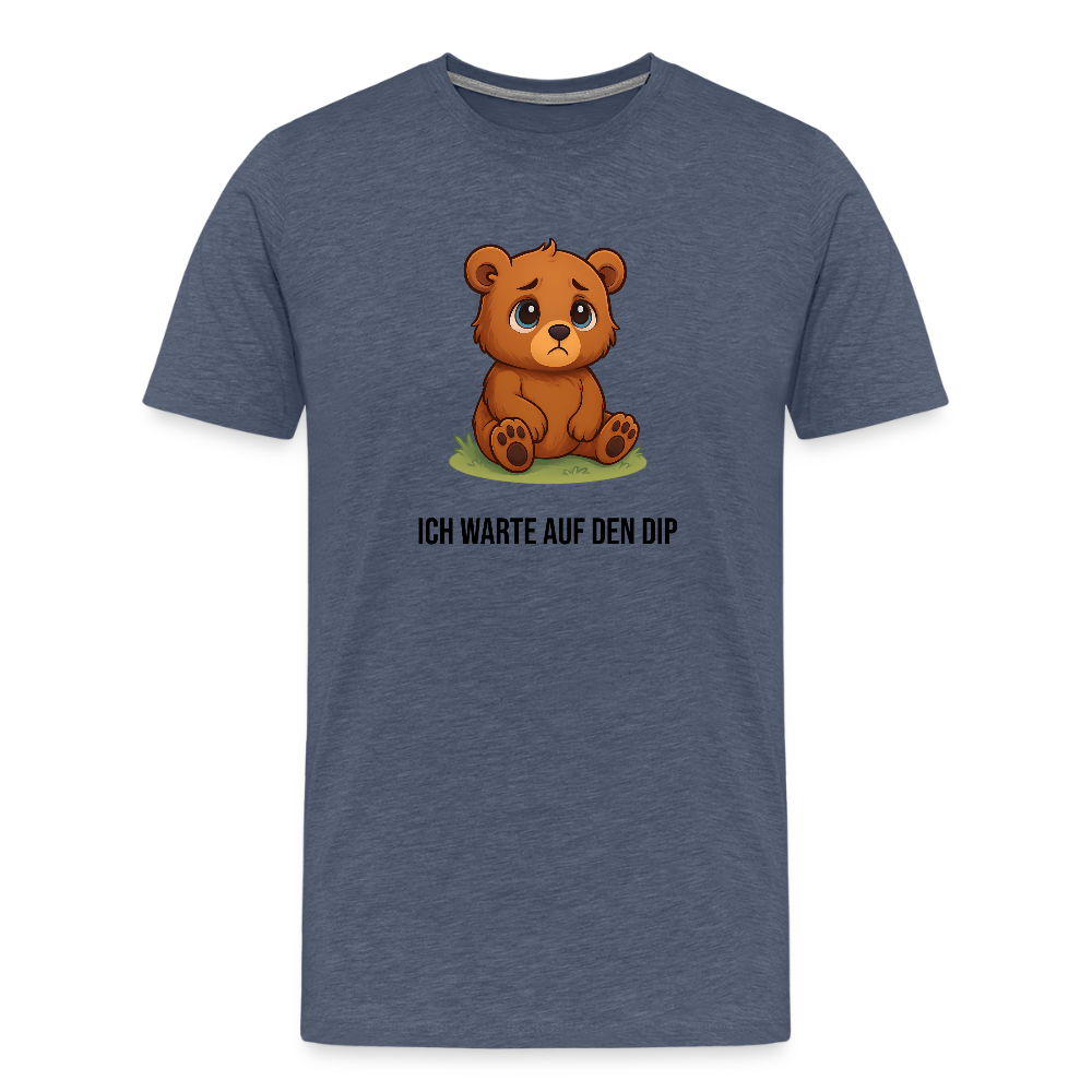 Herren T-Shirt Bärenmarkt - Blau meliert