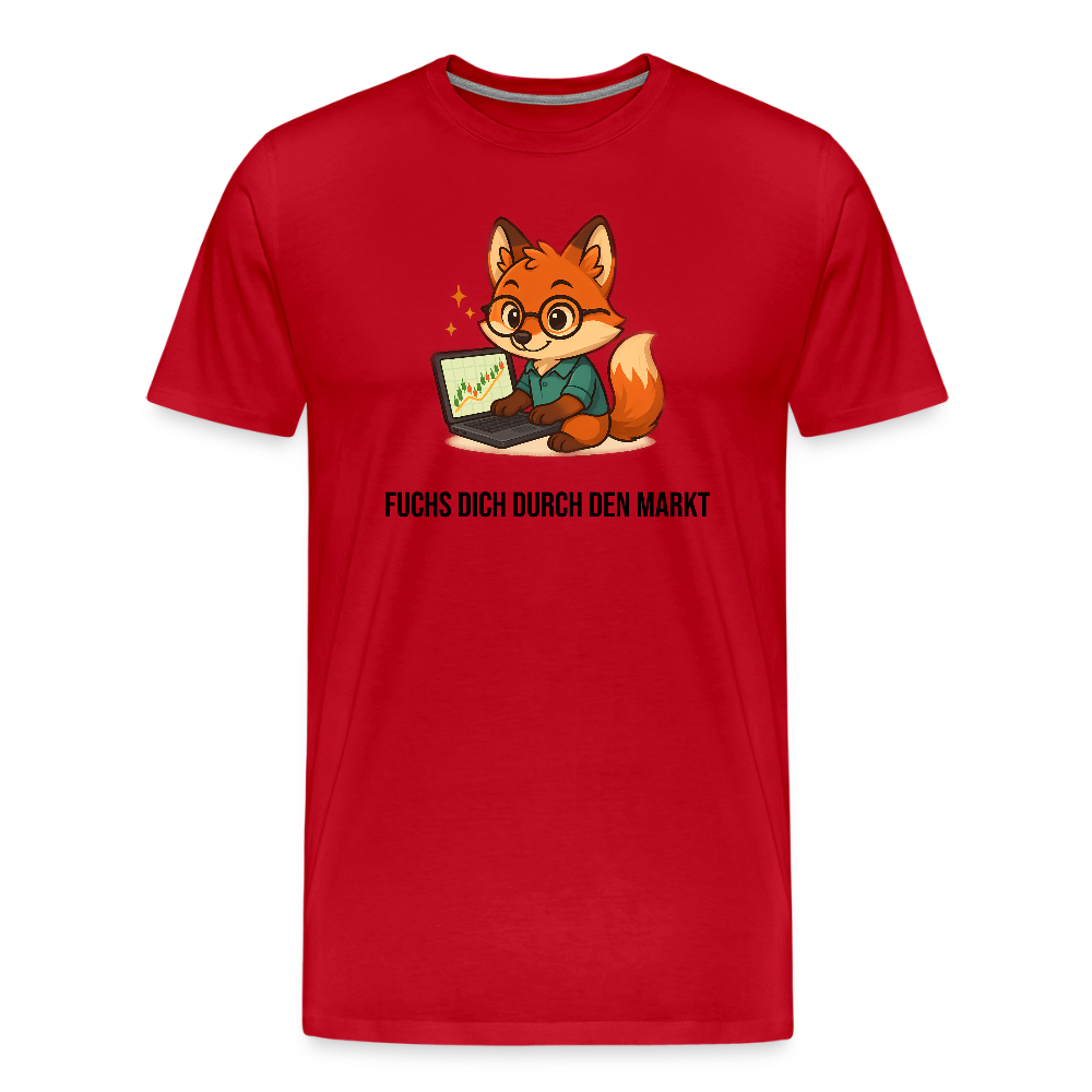 Herren T-Shirt Fuchs dich durch den Markt - Rot