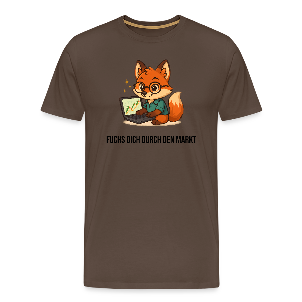 Herren T-Shirt Fuchs dich durch den Markt - Edelbraun
