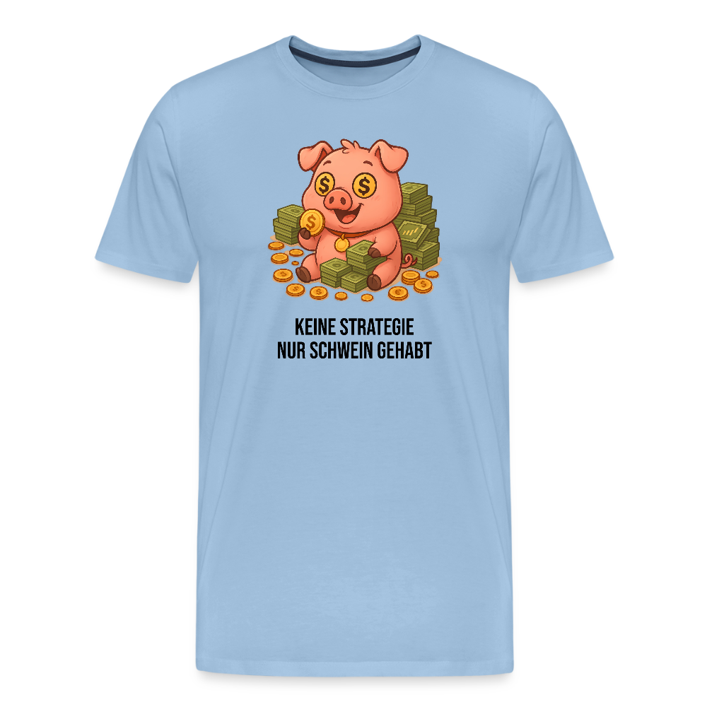 Herren T-Shirt Schwein gehabt - Sky