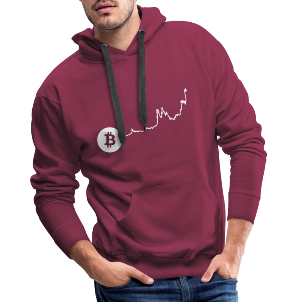 Bitcoin-US-Dollar Hoodie dunkel - Bordeaux