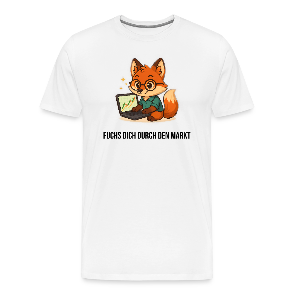 Herren T-Shirt Fuchs dich durch den Markt - Weiß