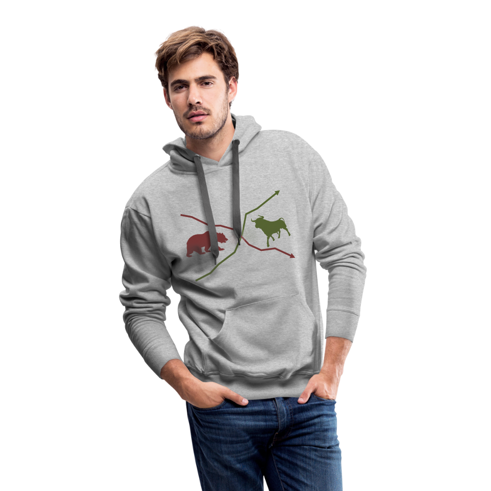 Bulle und Bär-Hoodie hell - Grau meliert