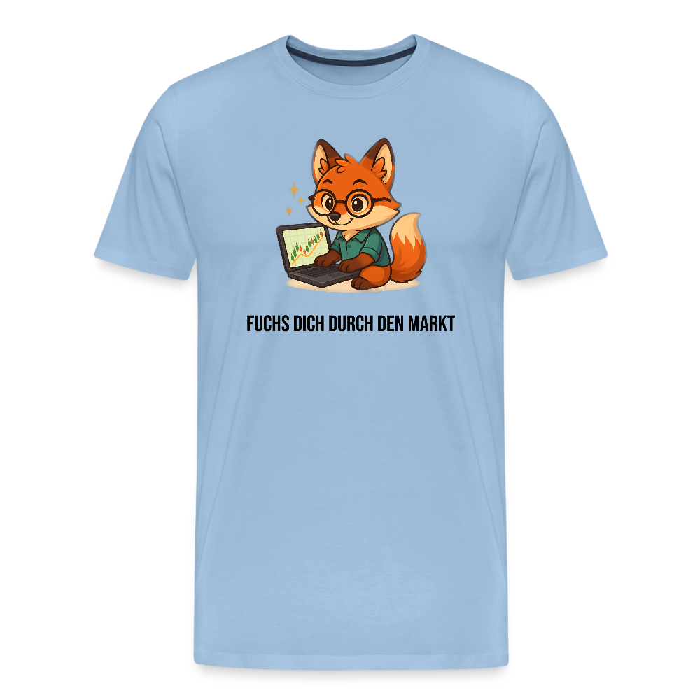Herren T-Shirt Fuchs dich durch den Markt - Sky