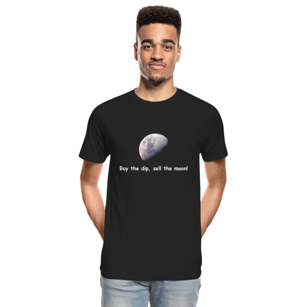"Buy the dip, sell the moon"-T-Shirt - Schwarz