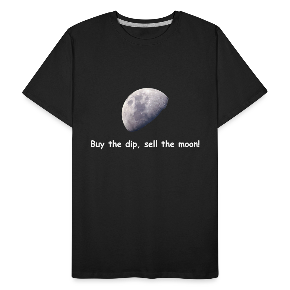 "Buy the dip, sell the moon"-T-Shirt - Schwarz