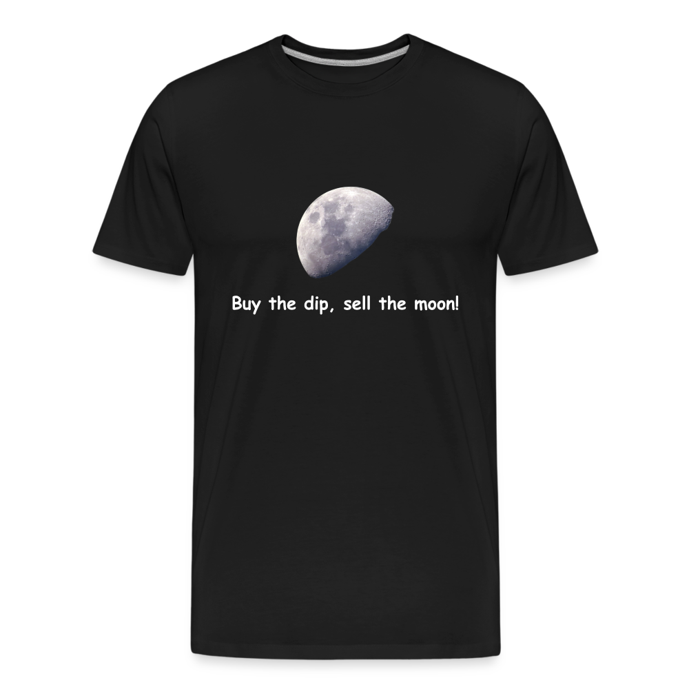 "Buy the dip, sell the moon"-T-Shirt - Schwarz