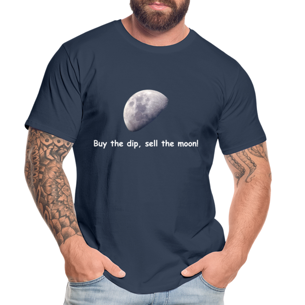 "Buy the dip, sell the moon"-T-Shirt - Navy