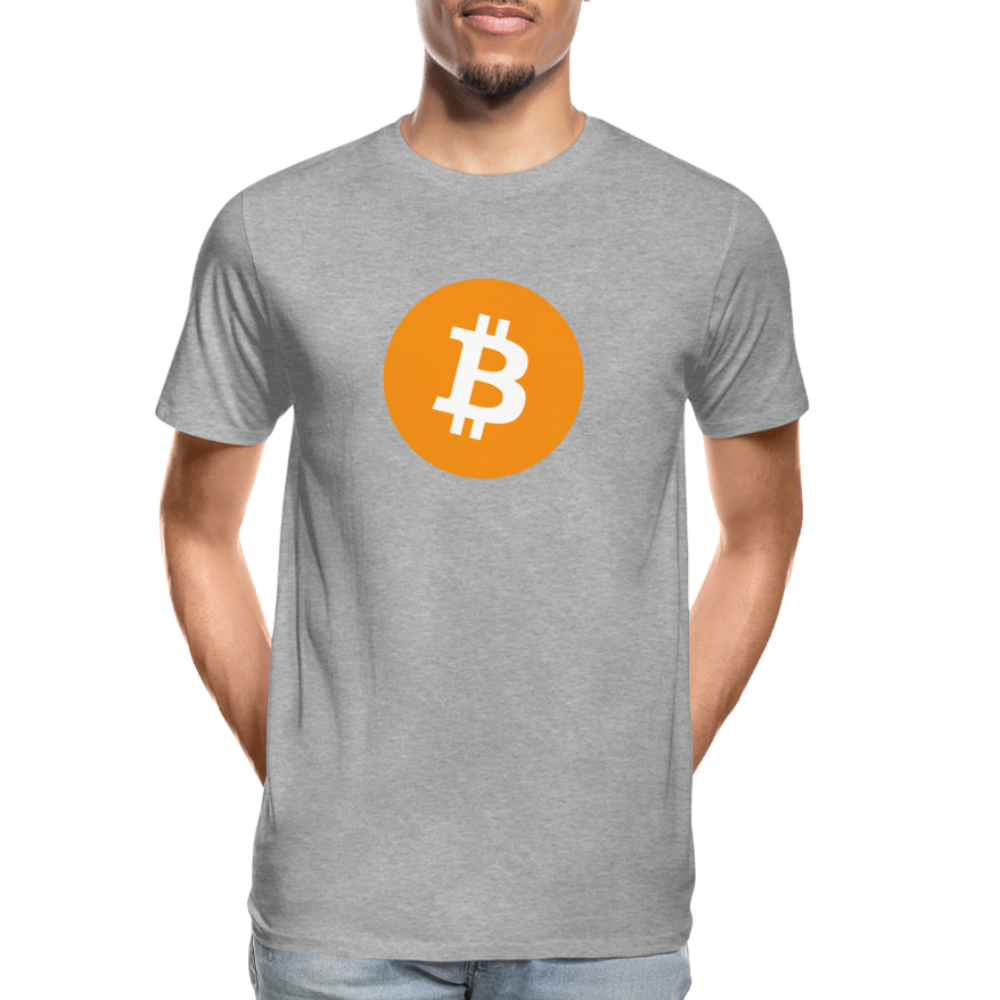 Bitcoin-T-Shirt - Grau meliert