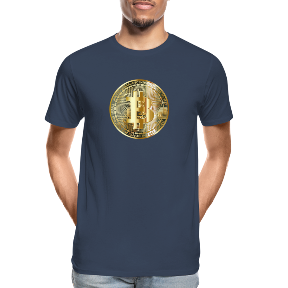 Bitcoin-T-Shirt - Navy