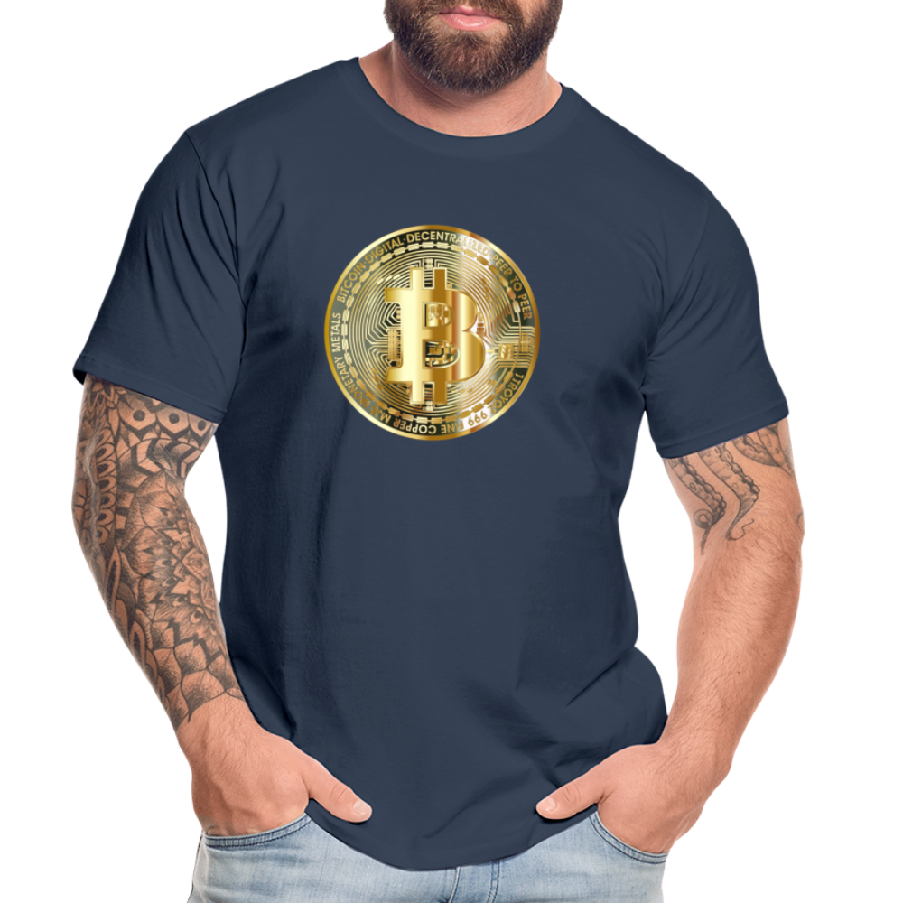 Bitcoin-T-Shirt - Navy