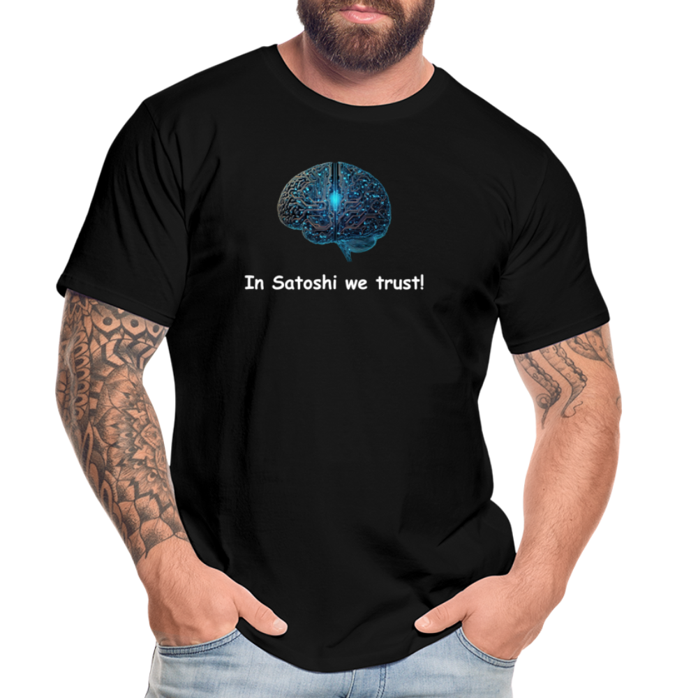 "In Satoshi we trust"-T-Shirt - Schwarz
