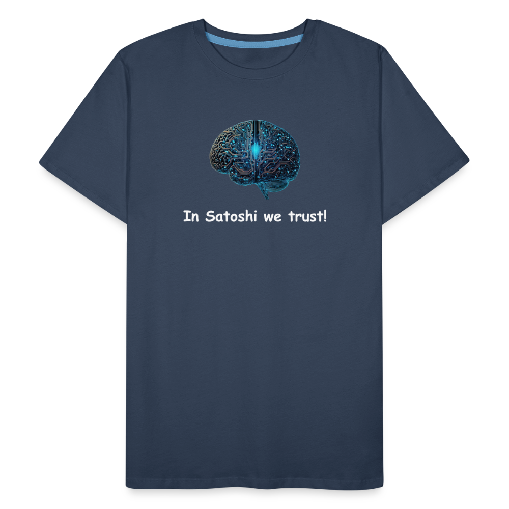 "In Satoshi we trust"-T-Shirt - Navy