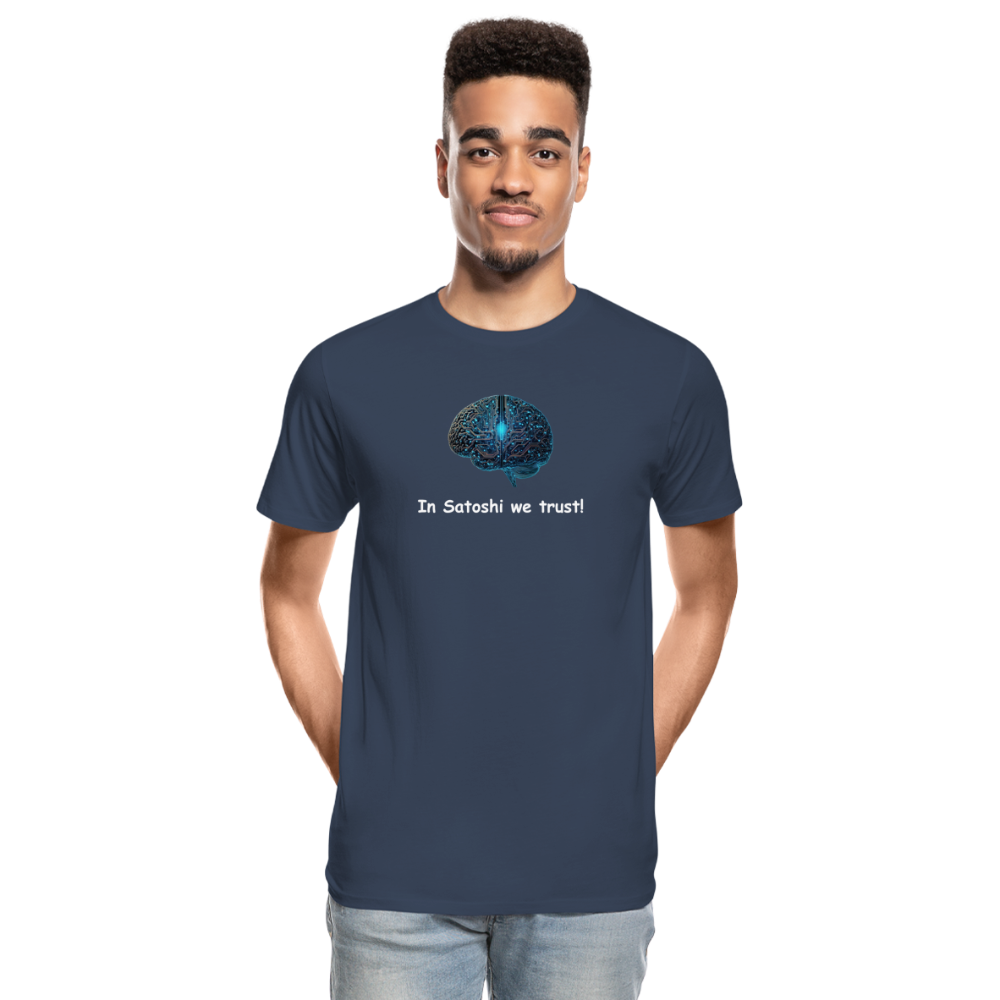 "In Satoshi we trust"-T-Shirt - Navy