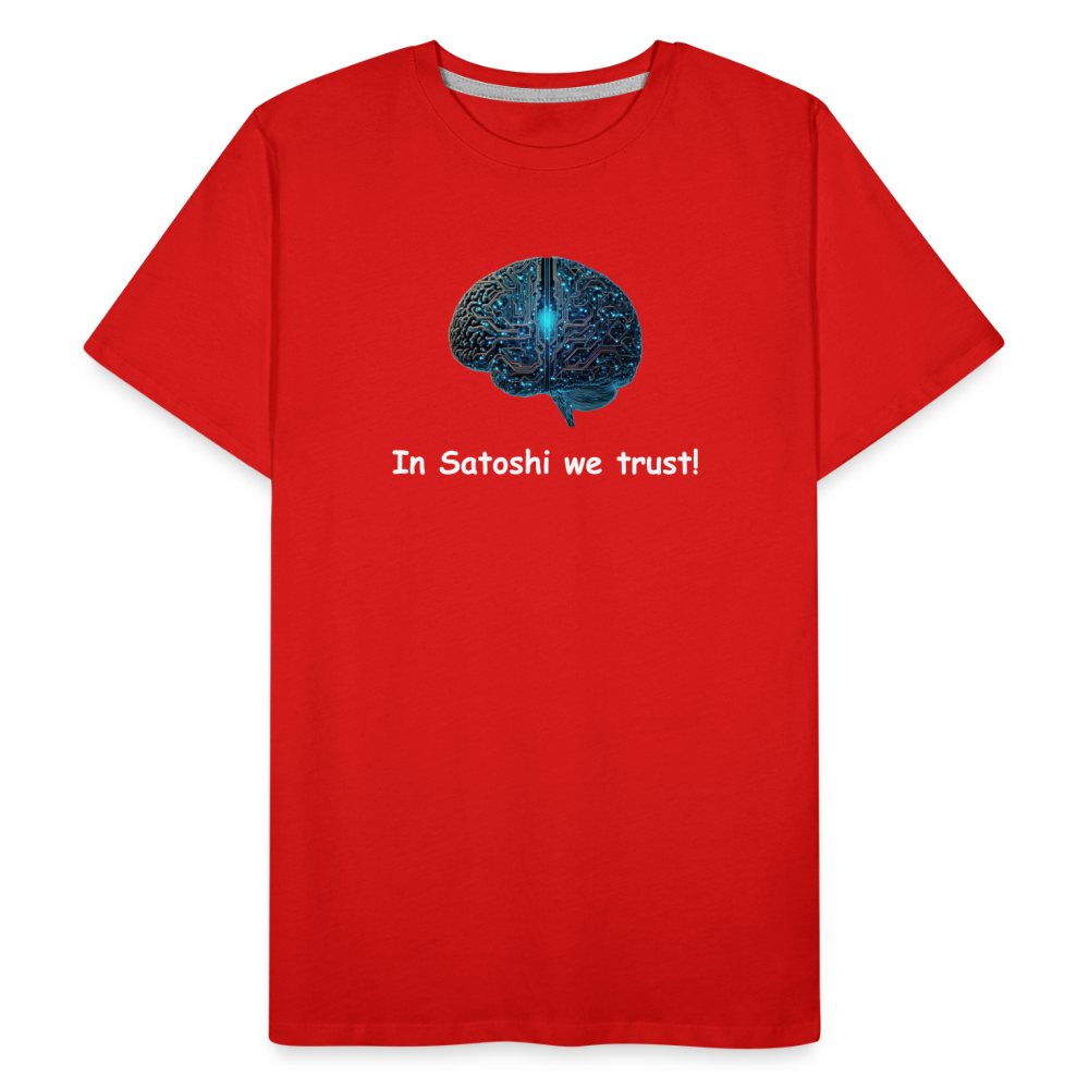 "In Satoshi we trust"-T-Shirt - Rot
