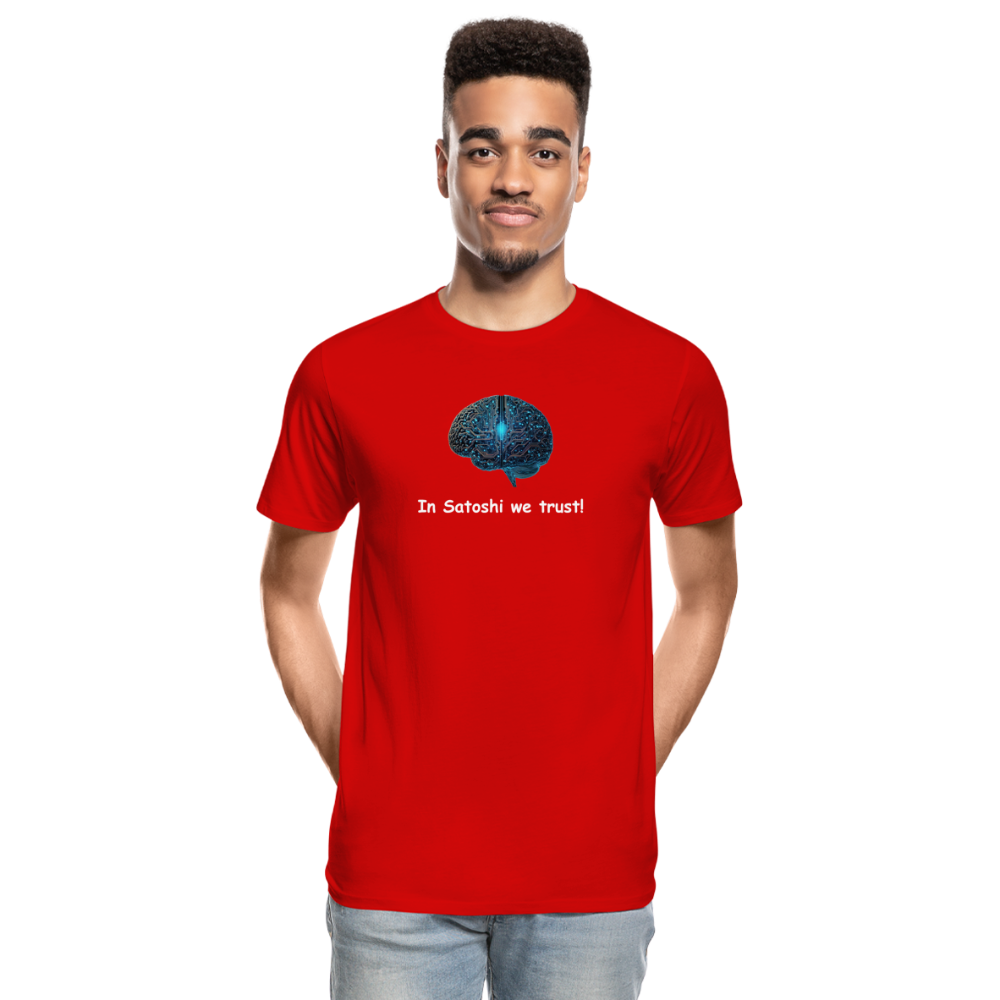 "In Satoshi we trust"-T-Shirt - Rot