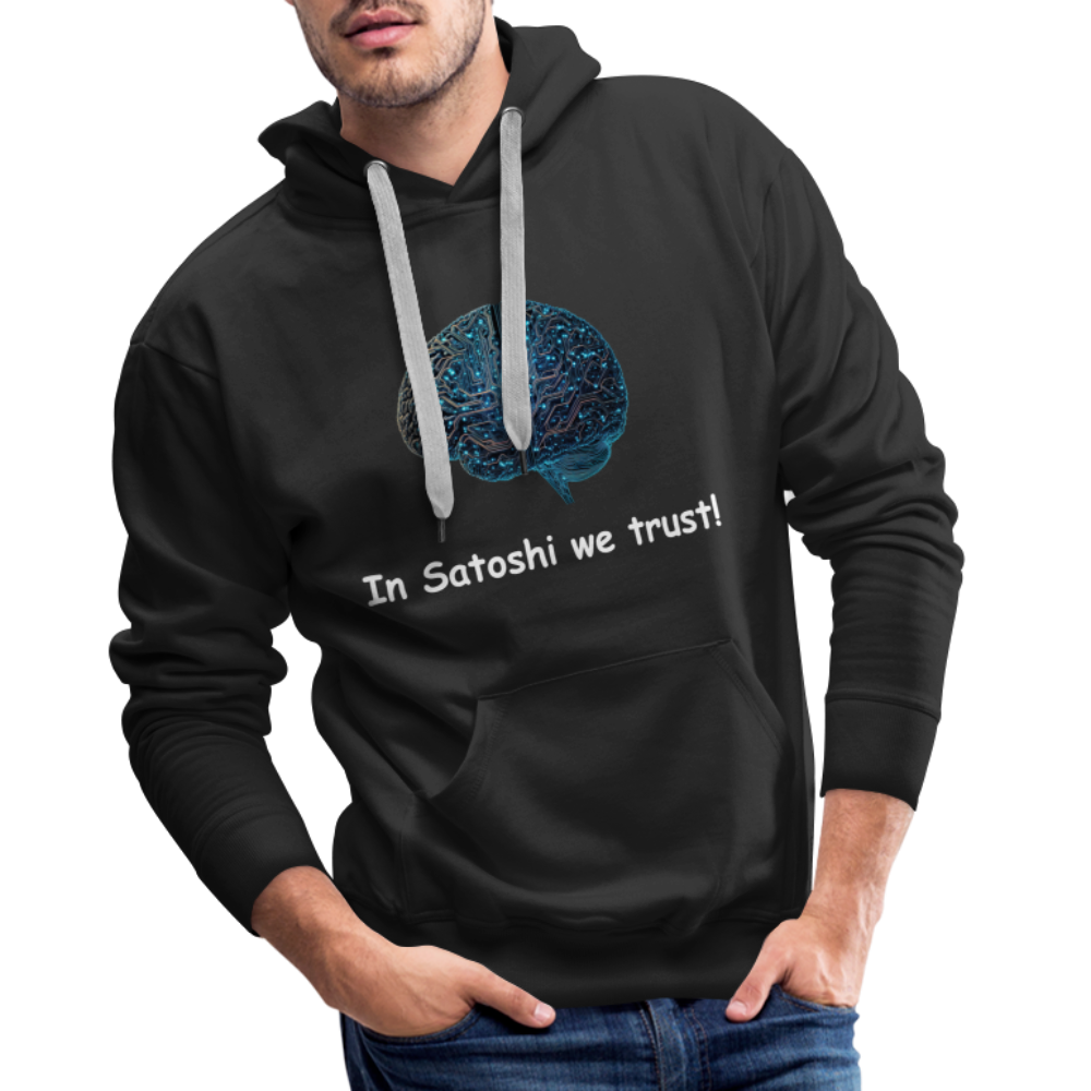 Herren Hoodie "In Satoshi we trust!" - Schwarz