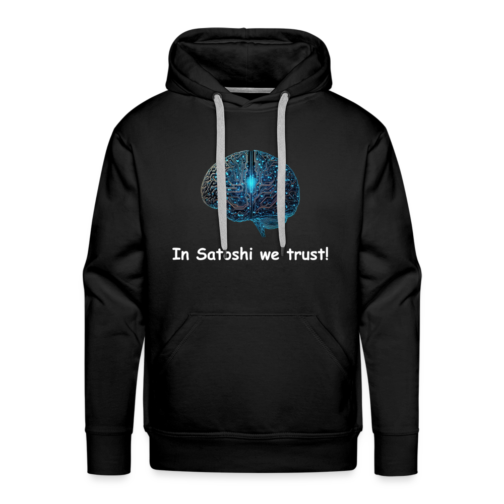 Herren Hoodie "In Satoshi we trust!" - Schwarz