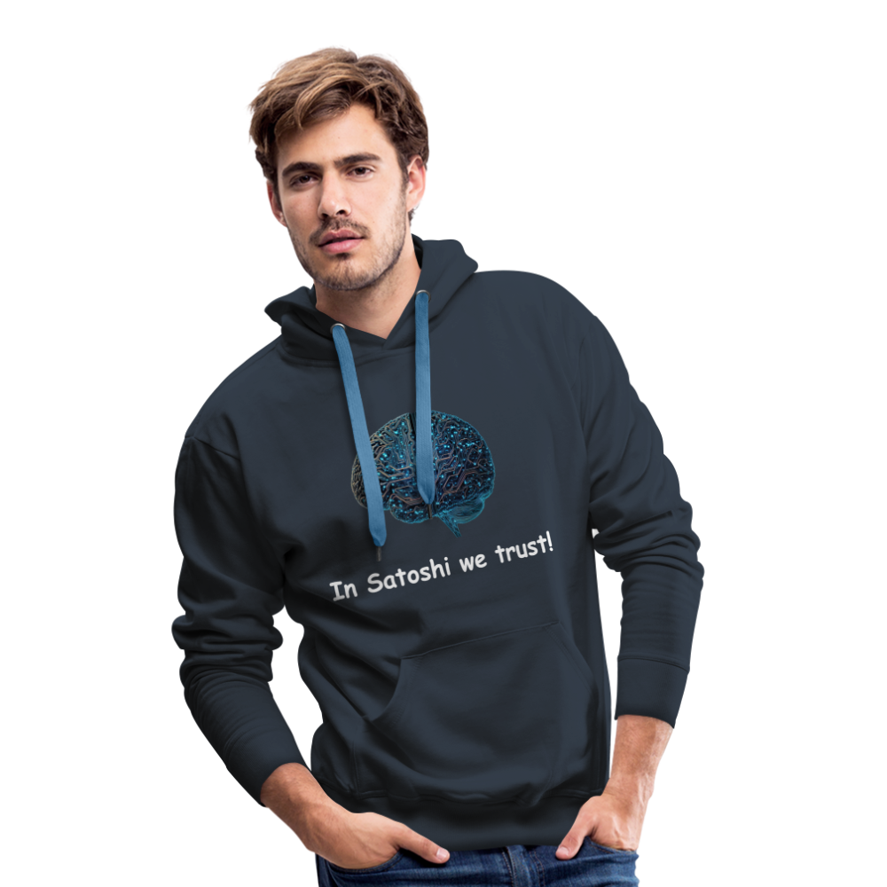 Herren Hoodie "In Satoshi we trust!" - Navy
