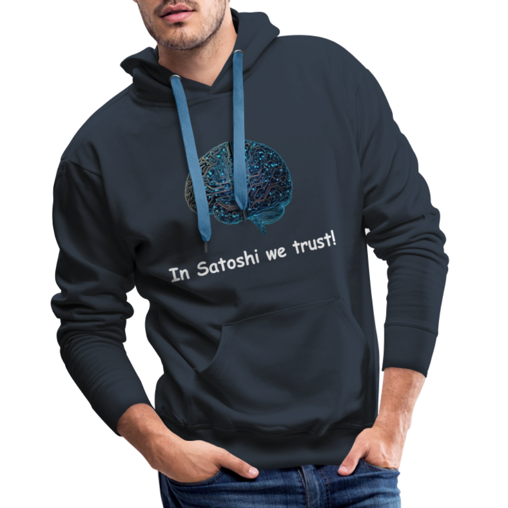 Herren Hoodie "In Satoshi we trust!" - Navy