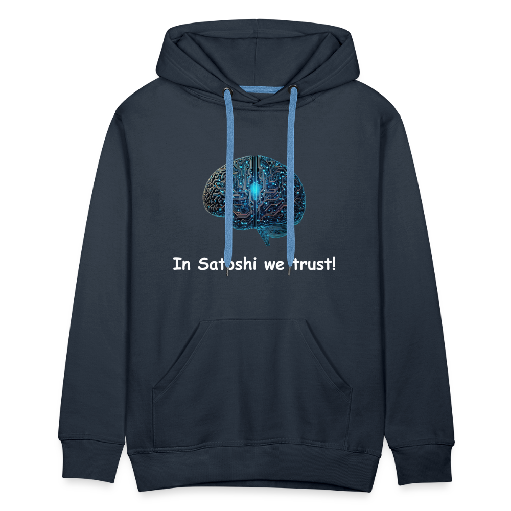 Herren Hoodie "In Satoshi we trust!" - Navy