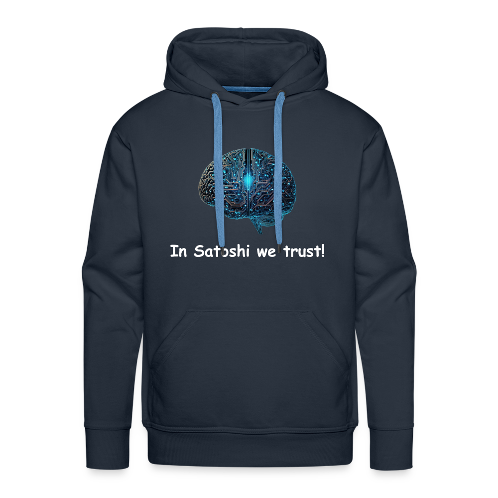 Herren Hoodie "In Satoshi we trust!" - Navy