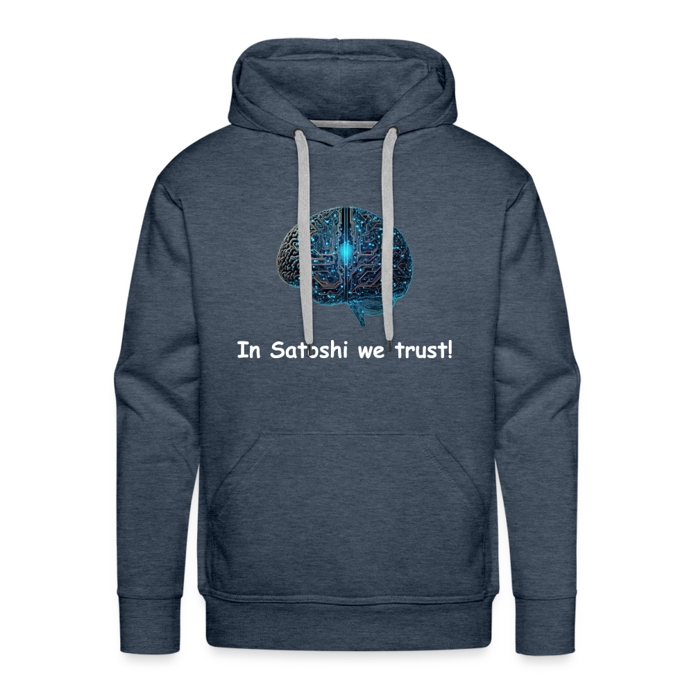 Herren Hoodie "In Satoshi we trust!" - Jeansblau