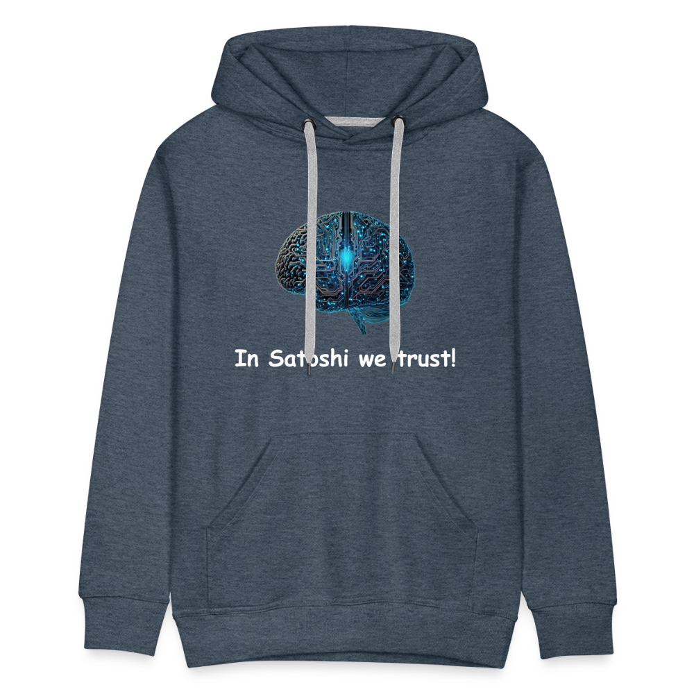 Herren Hoodie "In Satoshi we trust!" - Jeansblau