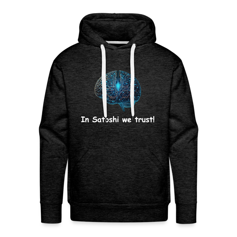 Herren Hoodie "In Satoshi we trust!" - Anthrazit