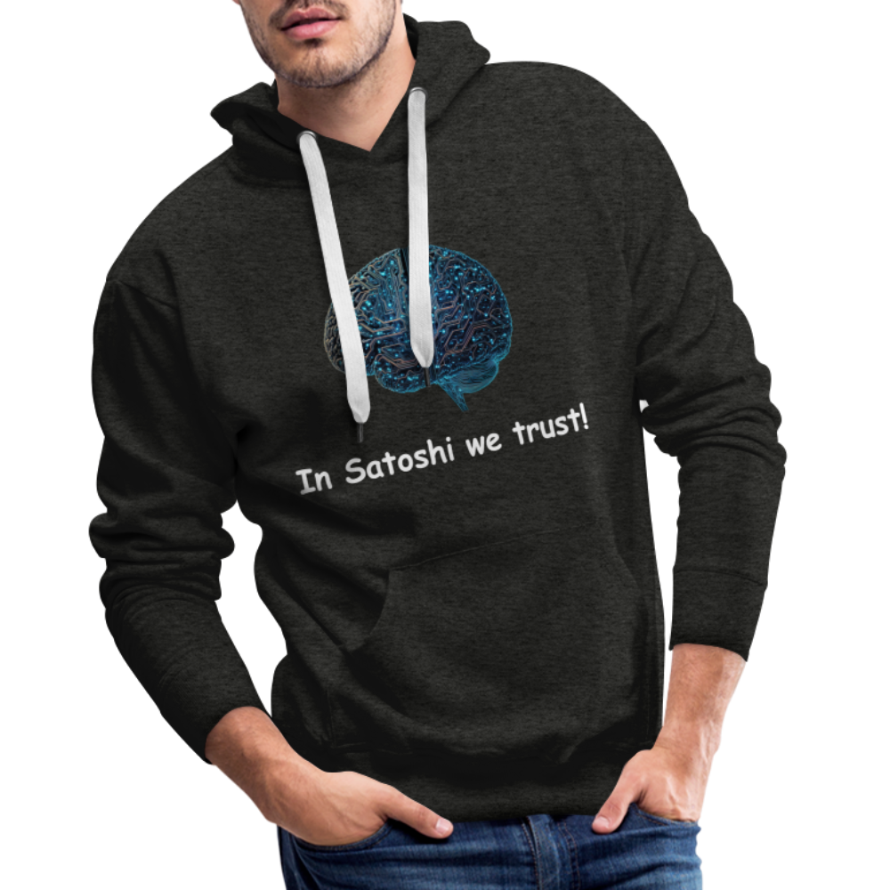 Herren Hoodie "In Satoshi we trust!" - Anthrazit