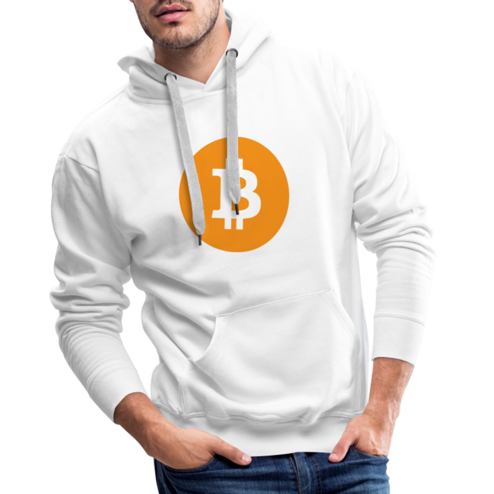 Männer Hoodie Bitcoin orange - weiß