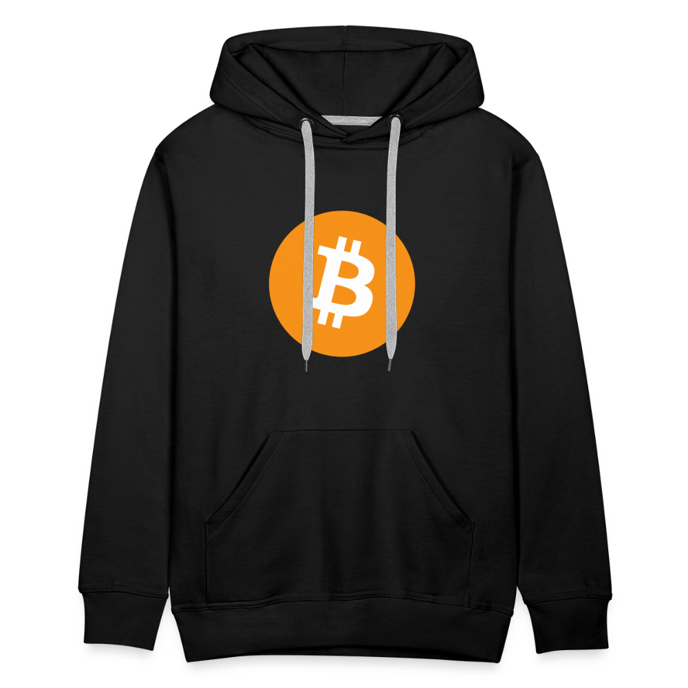 Männer Hoodie Bitcoin orange - Schwarz
