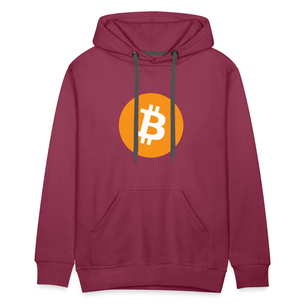 Männer Hoodie Bitcoin orange - Bordeaux
