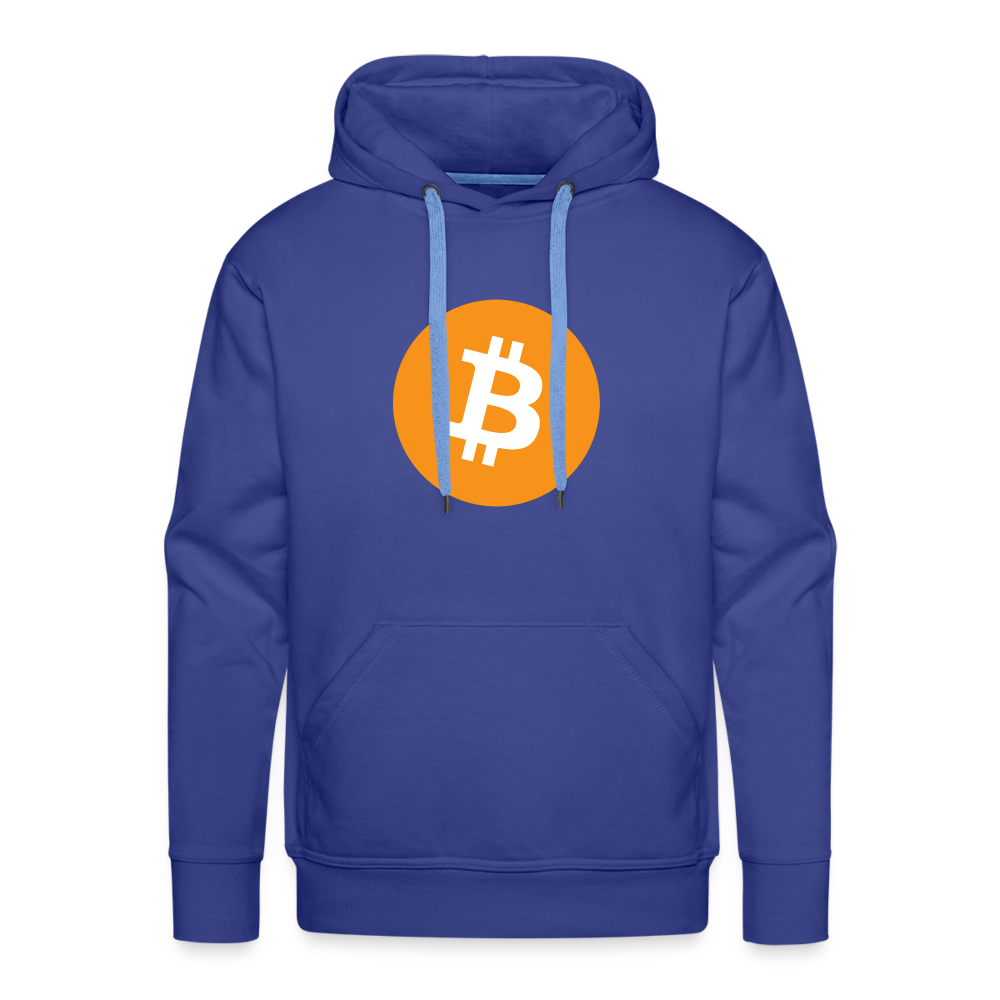 Männer Hoodie Bitcoin orange - Königsblau