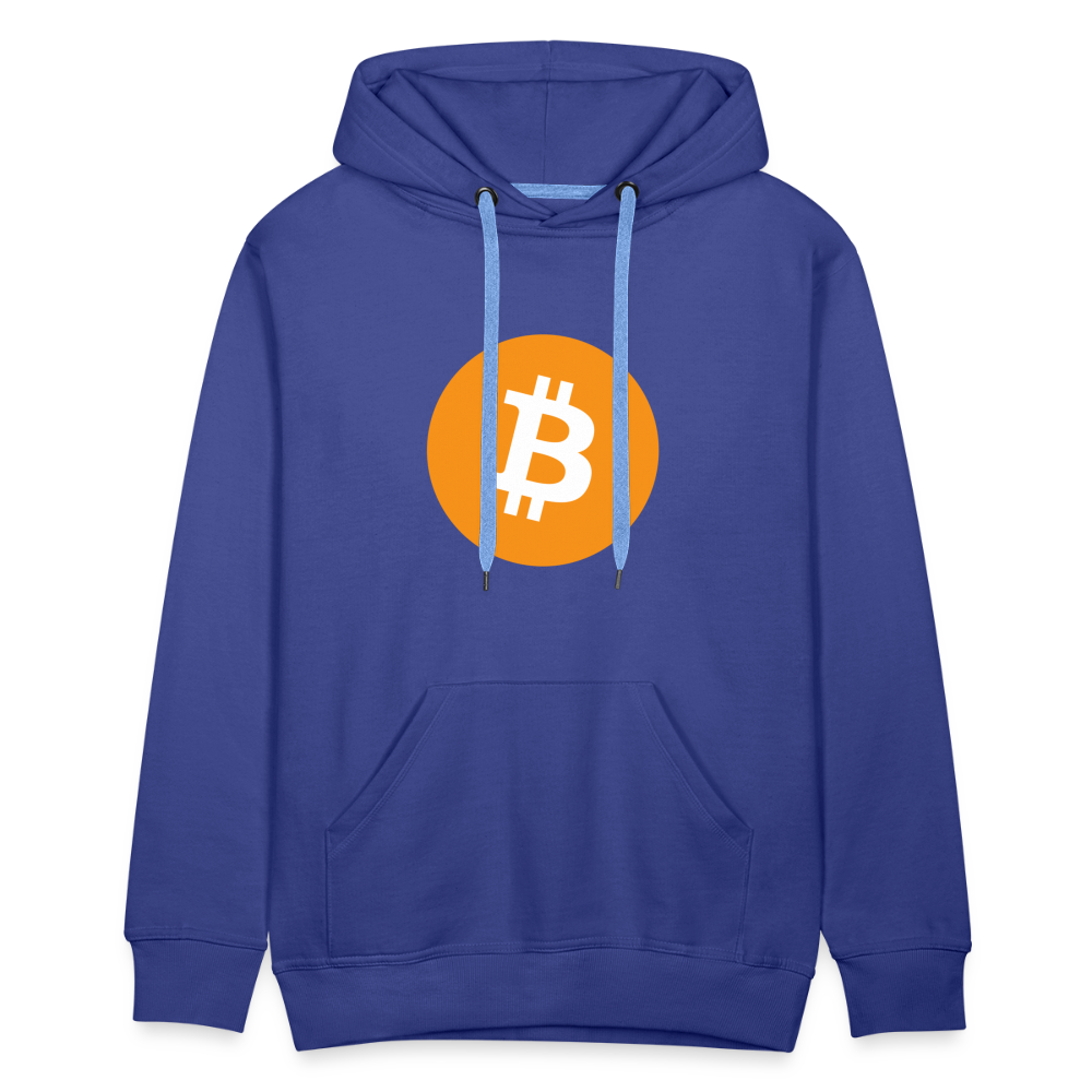 Männer Hoodie Bitcoin orange - Königsblau