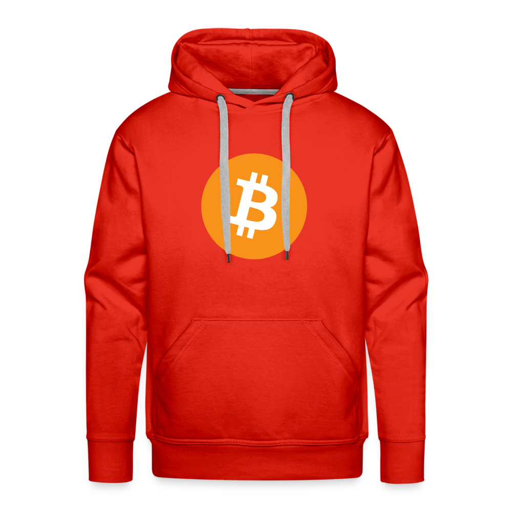 Männer Hoodie Bitcoin orange - Rot