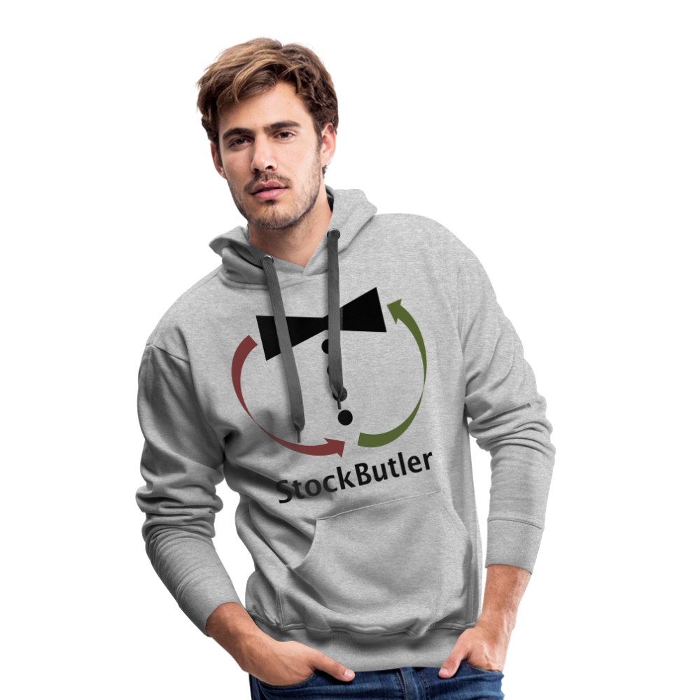StockButler Hoodie hell - Grau meliert