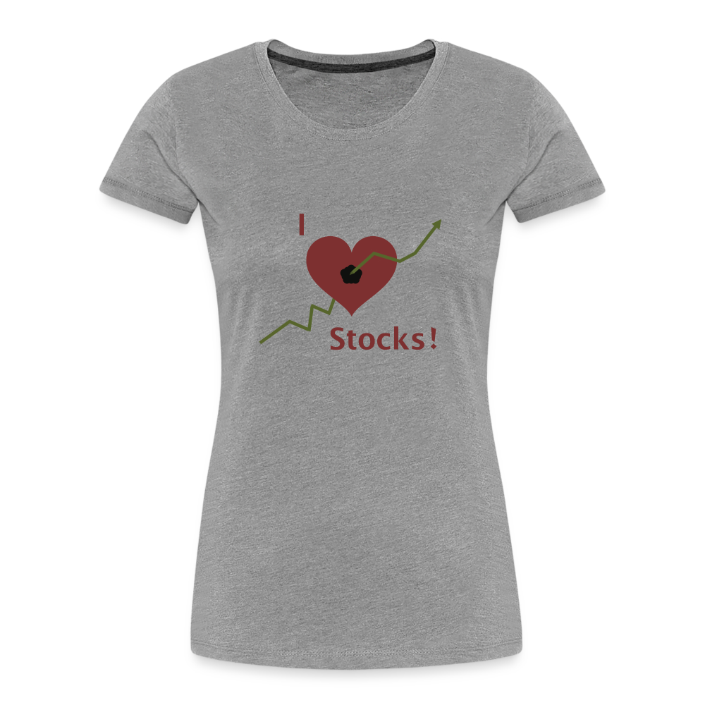 Frauen Premium Bio T-Shirt - Grau meliert