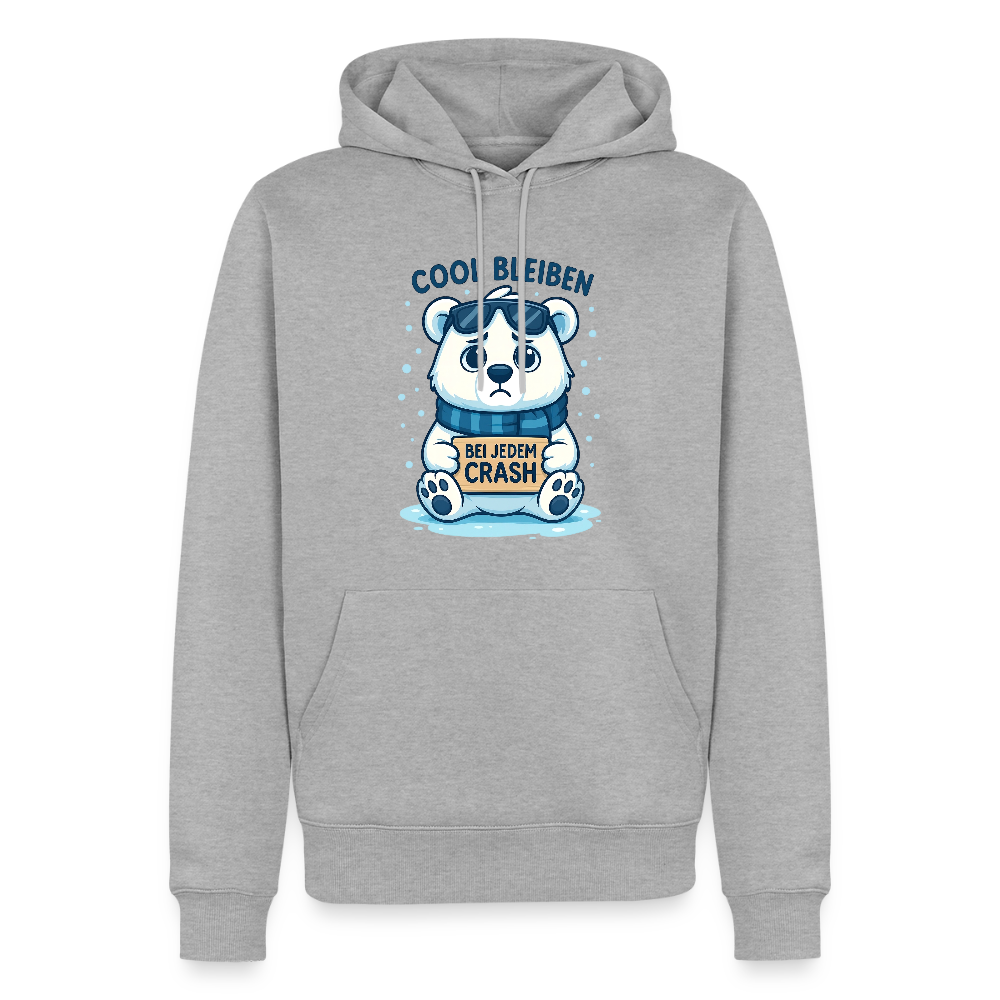 ❄️ COOL BLEIBEN BEI JEDEM CRASH – Premium Hoodie - Grau meliert