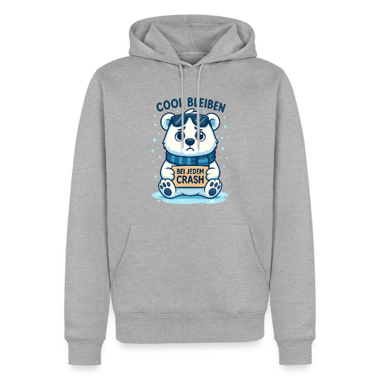 ❄️ COOL BLEIBEN BEI JEDEM CRASH – Premium Hoodie - Grau meliert