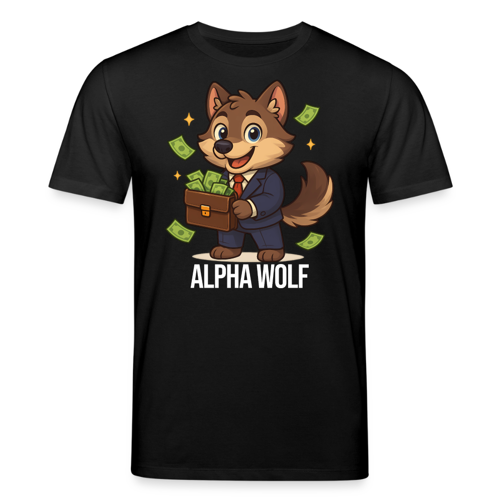 Alpha Wolf – Trading & Krypto Shirt dunkel - Schwarz