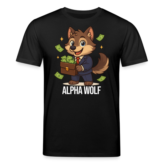 Alpha Wolf – Trading & Krypto Shirt dunkel - Schwarz