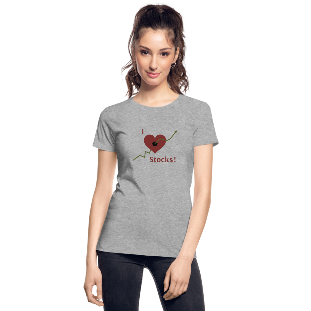 Frauen Premium Bio T-Shirt - Grau meliert