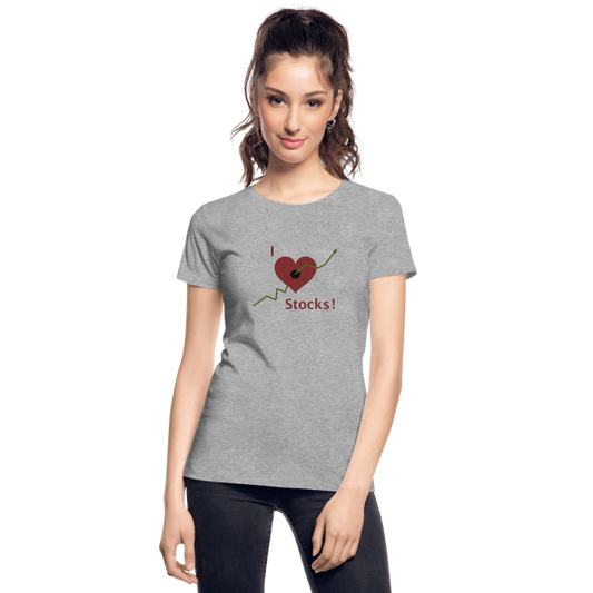 Frauen Premium Bio T-Shirt - Grau meliert