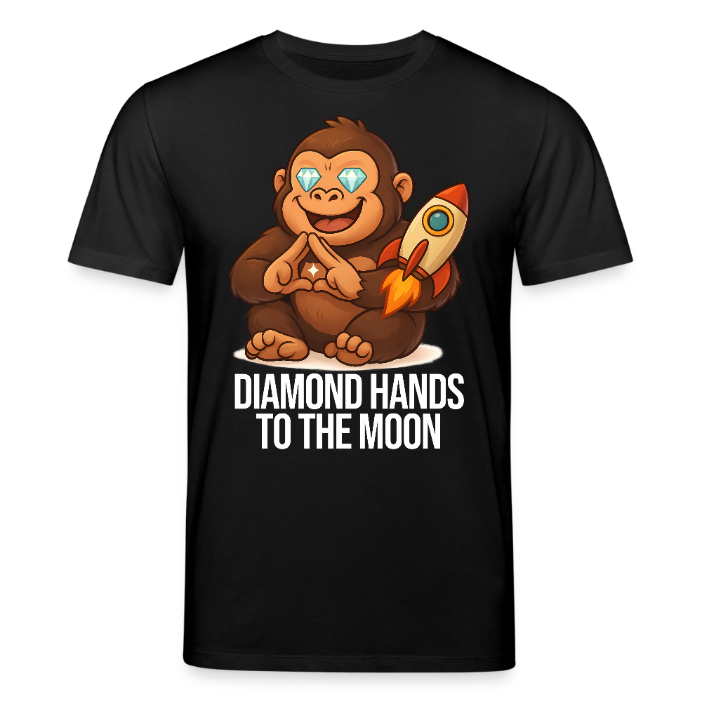 Diamond Hands to the Moon – Trader Shirt dunkel - Schwarz