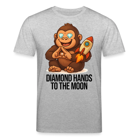 Diamond Hands to the Moon – Trader Shirt hell - Grau meliert