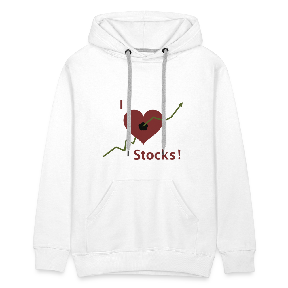 I love Stocks-Hoodie - Weiß